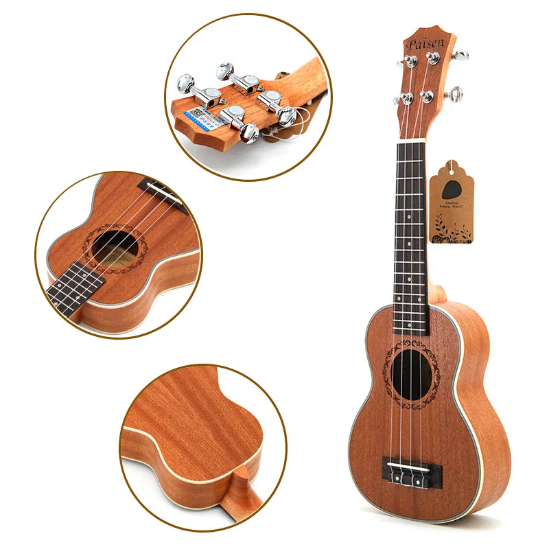 Ukulele 21 Inch Mahogany Ukulele 4 String Small Guitar  for Kids Gift