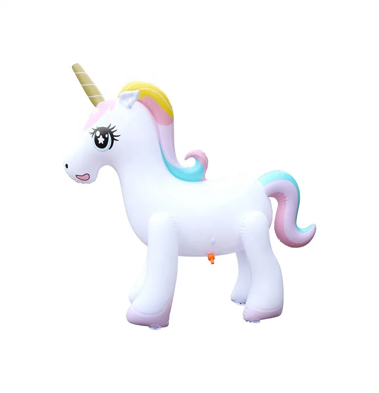 Factory sales  Inflatable Unicorn Water playing equipment Inflatable  Unicorn Yard Sprinkler toy for Kids adult