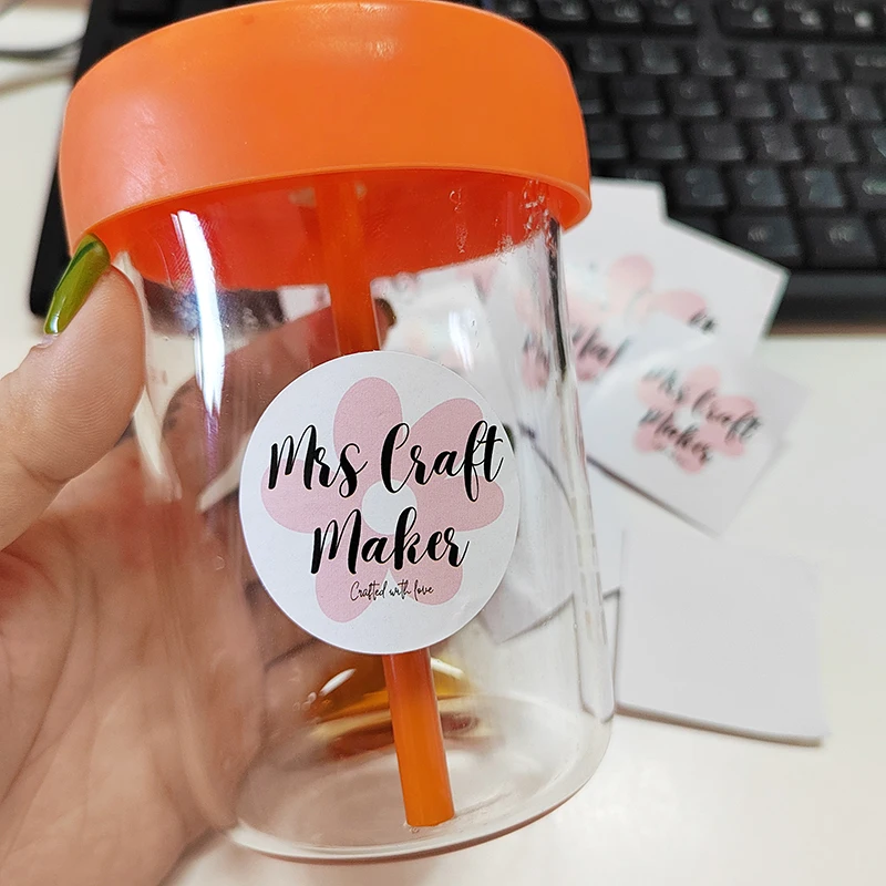 Paper Printing Supplier Clothing Packaging Tag Adhesive Die Cut Sticker Label with Custom Name Logo