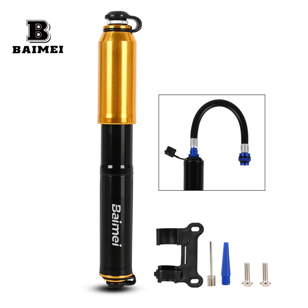 BM Portable Mini Bicycle Manual Air Pump Mountain mini Bike pump Tire Inflator Suitable for Travel