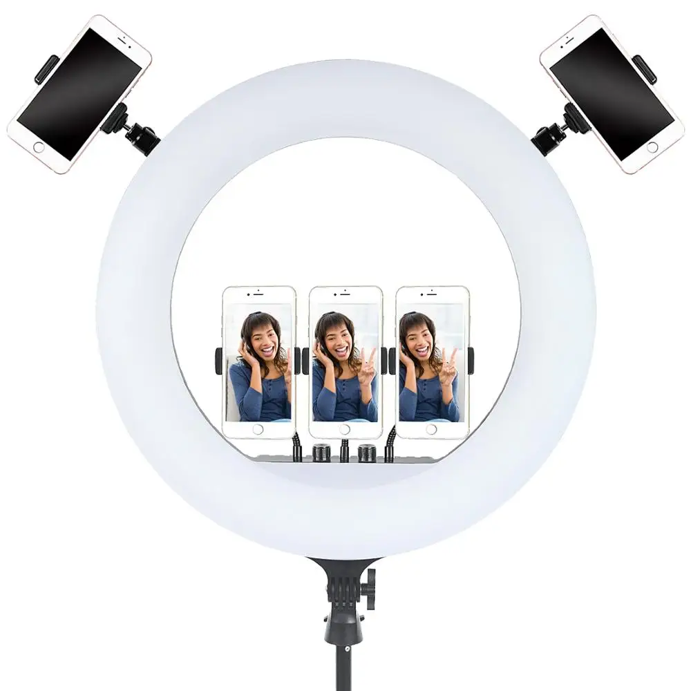 
FOSOTO FT-54 21 Inch Led Ring light Photography lamp 2700-6500K Ringlight With Tripod Stand And Remote For Youtube Makeup live 