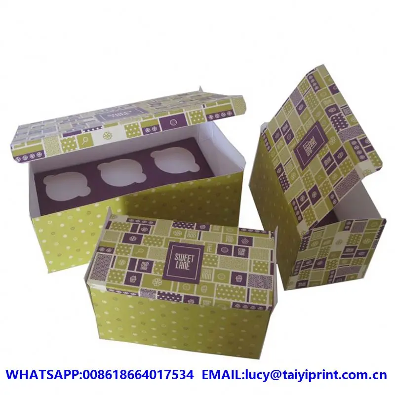 
Professional custom printing boxes cupcake 