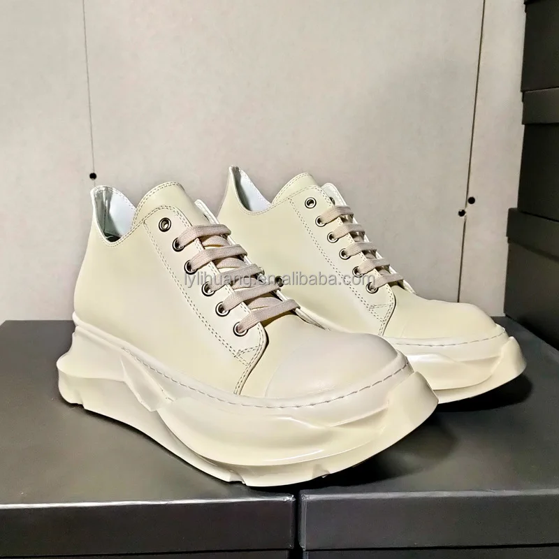 Unisex RicoWees shoes man new low-top canvas breathable student shoes boys lace-up thick-soled high-rise board shoes for women