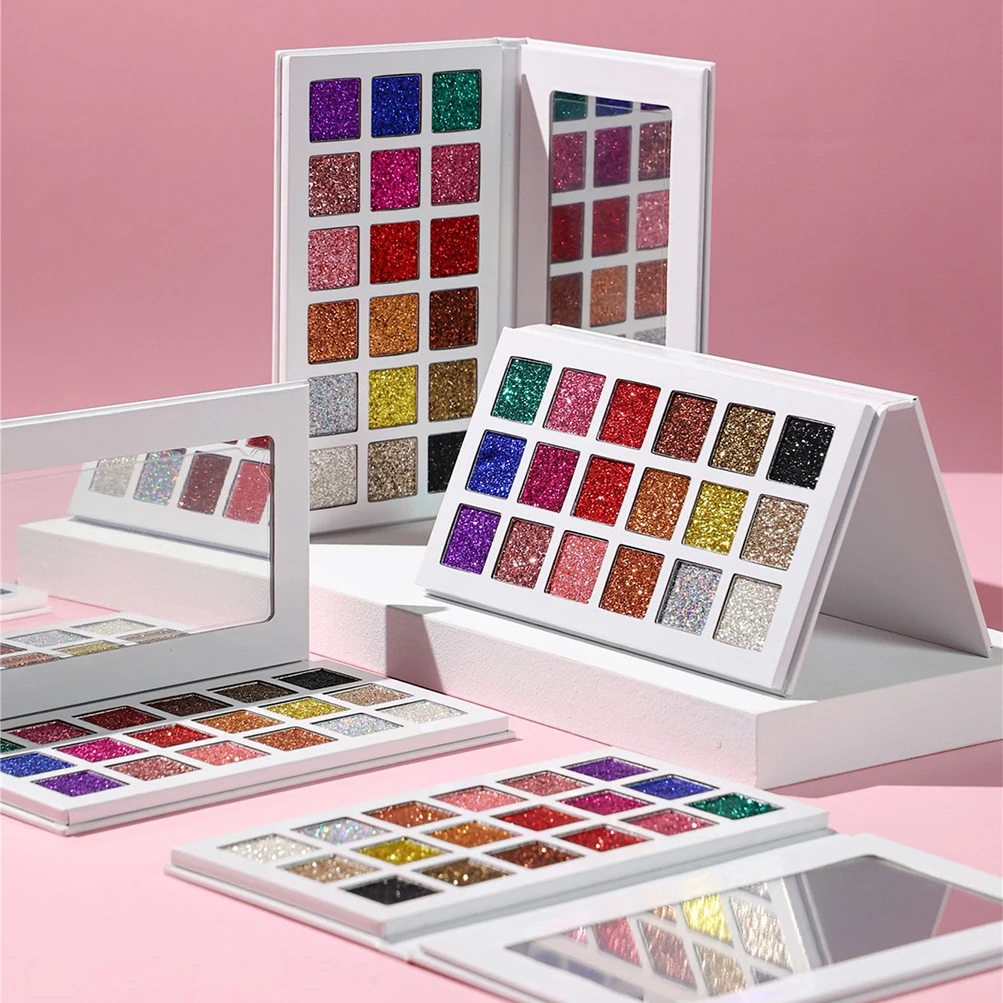 18-color Glitter Eyeshadow Palette Eye Makeup  Wholesale No Label