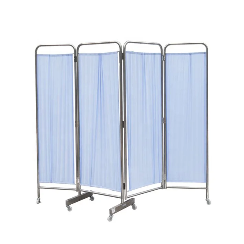 Hospital furniture foldable stainless steel hospital ward folding screen