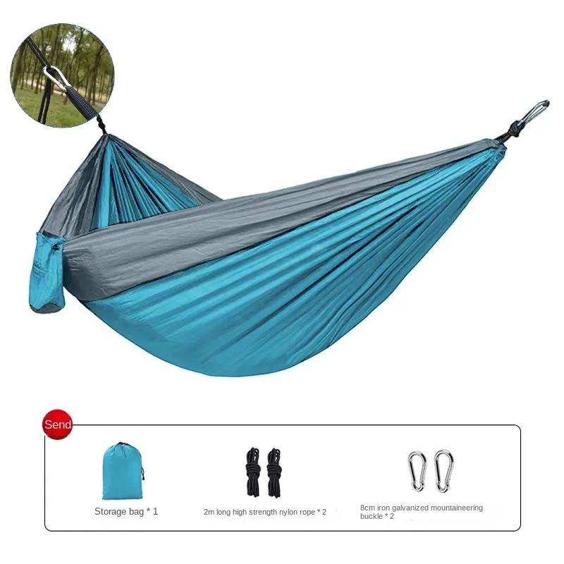 Customized Parachute Hammocks Custom Double and Single Portable Lightweight Outdoors Camping Hammock