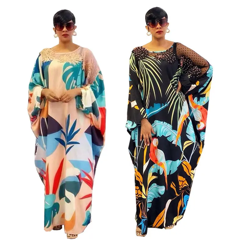 African Dresses For Women 2023 Spring Summer Elegant Dashiki Clothes Lady Fashion Print Casual Long Party Dress Africa Clothing