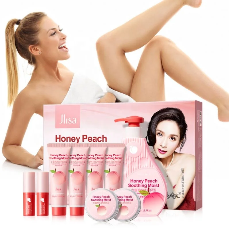 Peach Extract Chemical Peel For Face Skin Care Sets Of Men Beauty Set Hand Cream Foot Cream Body Lotion Lip Balm body care set