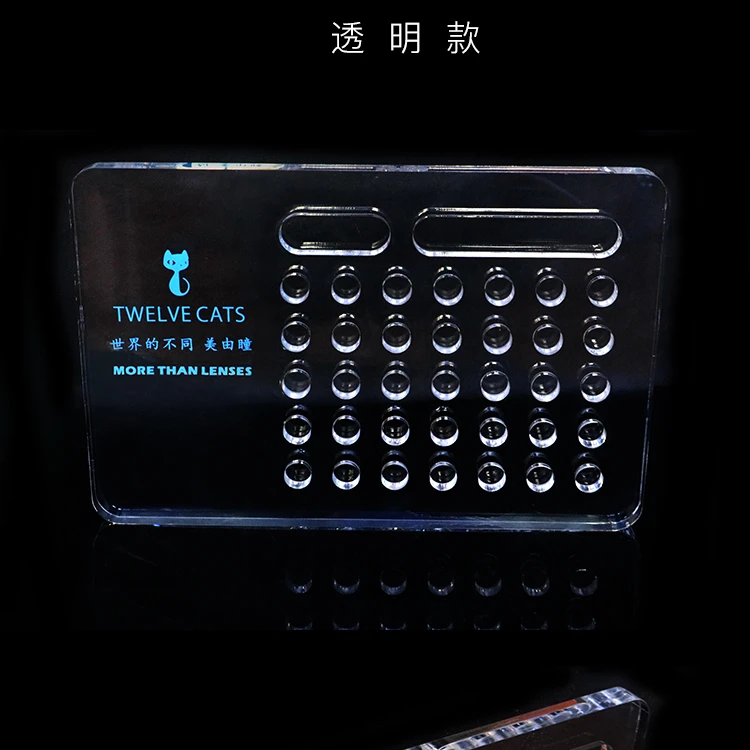 New Arrival contact lens display board optical shop tray props acrylic contact lens storage