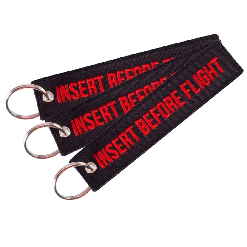 Customize Personal Logo Woven embroidered Key Chain Fabric Key Tag with Own design woven embroidery Keychains