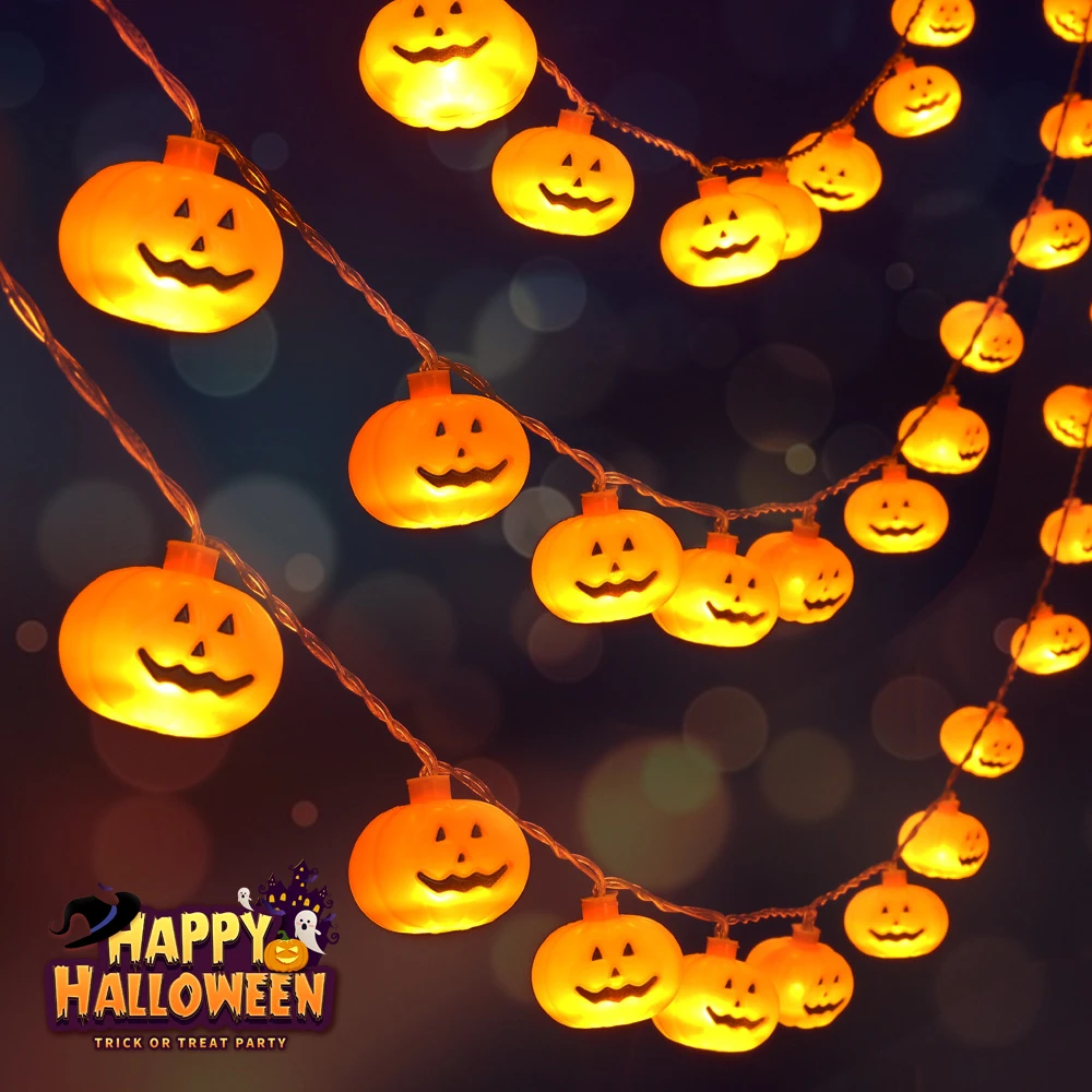 LED lanterns flashing lights string lights gypsophila Halloween decoration arrangement ghost festival pumpkin lights string
