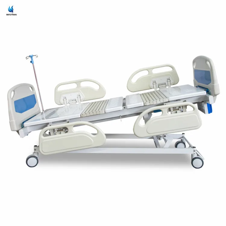 BT-AM001 5 function Manual Adjustable 4 crank Hospital Bed medical mechanical patient bed mattress ABS rails price