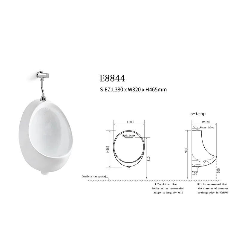 Man Toilet New Design Urinal Urinal Manufacturers Wall Mounted Urinal Toilet High Quality Ceramic