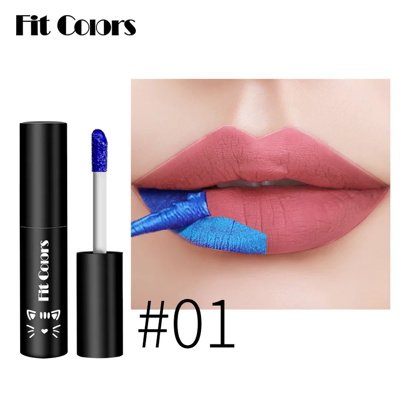 Fit Colors Blue Peel-off Lip Stain Waterproof Lasting Lip Glaze Matte Staying Base Color Lip Tinting Tear Off Liquid Lipstick
