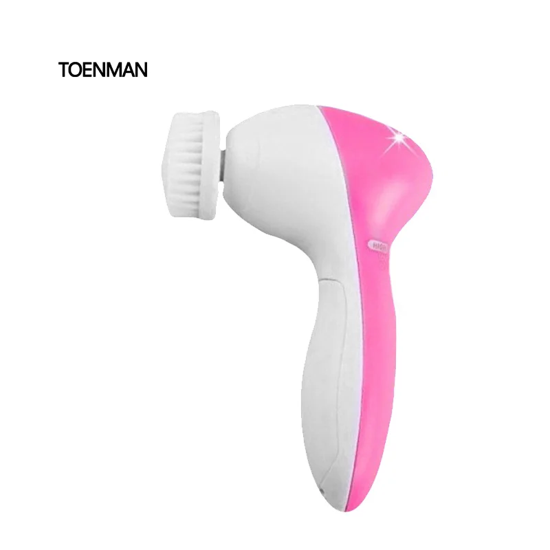 5 in 1 Beauty Equipment Electric Face Brush Battery Operate Face Massager Electric Facial Cleansing Brush