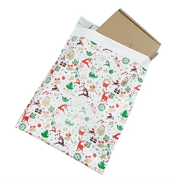 Christmas Mailing Shipping Express Mail Bags 10*13inch Recyclable Waterproof Thick Courier Strong Adhesive Poly mailer bag