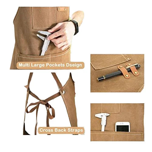 Custom logo Barber Cape Apron chef Many cotton canvas Patterns Kids kitchen Apron Garden Apron With Pockets