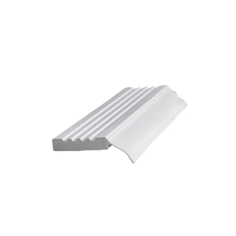 Long Dual Vinyl Garage Door Stop Moulding  Weatherstripping White PVC