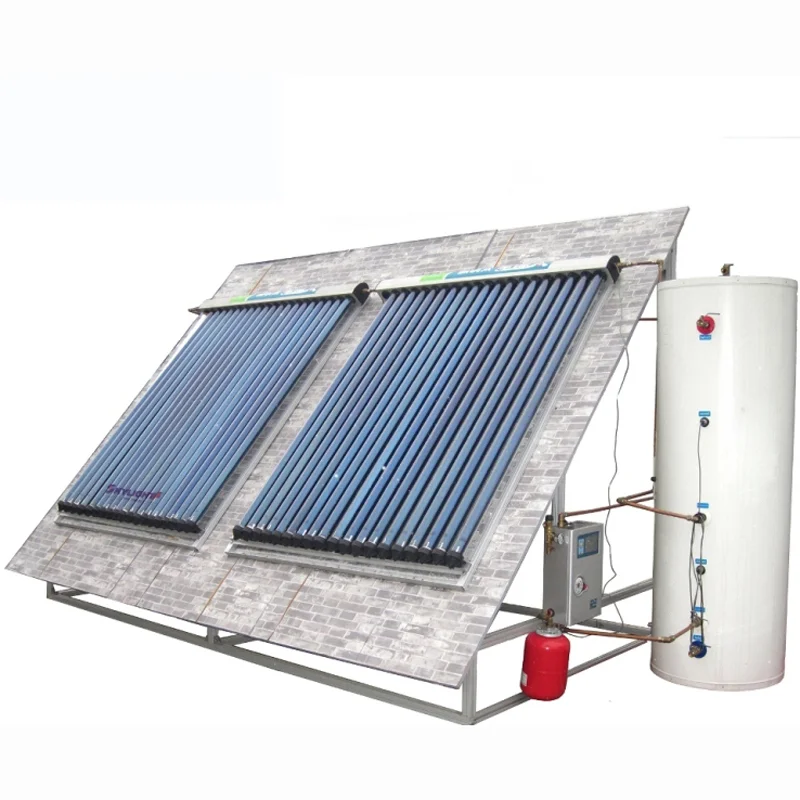 15 Tubes heat pipe solar geyser with Pressurized Split Solar Collector vacuum tubes solar hot water heater