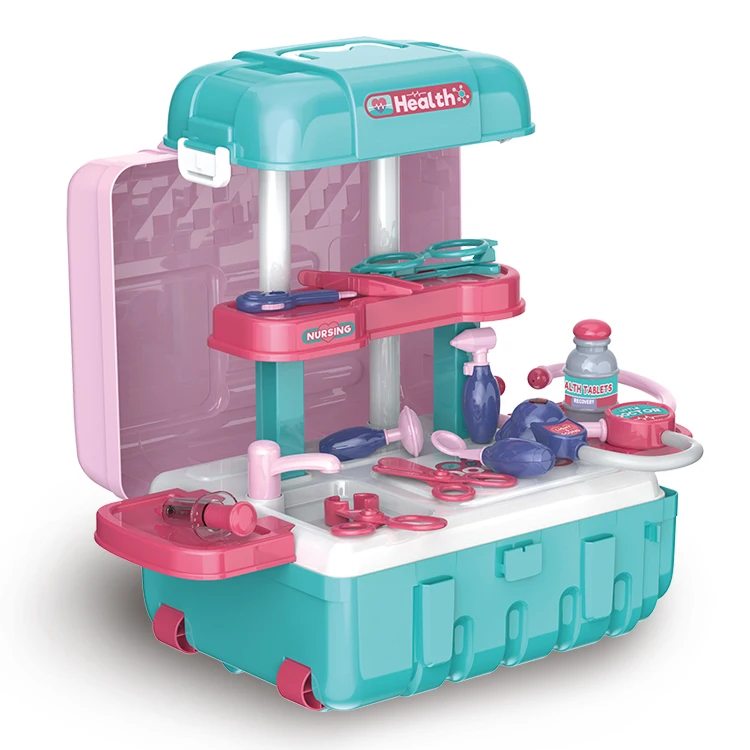 Factory Direct Sale Kit trolley case 3 in 1 Medical Play For Kids Doctor Toys Set