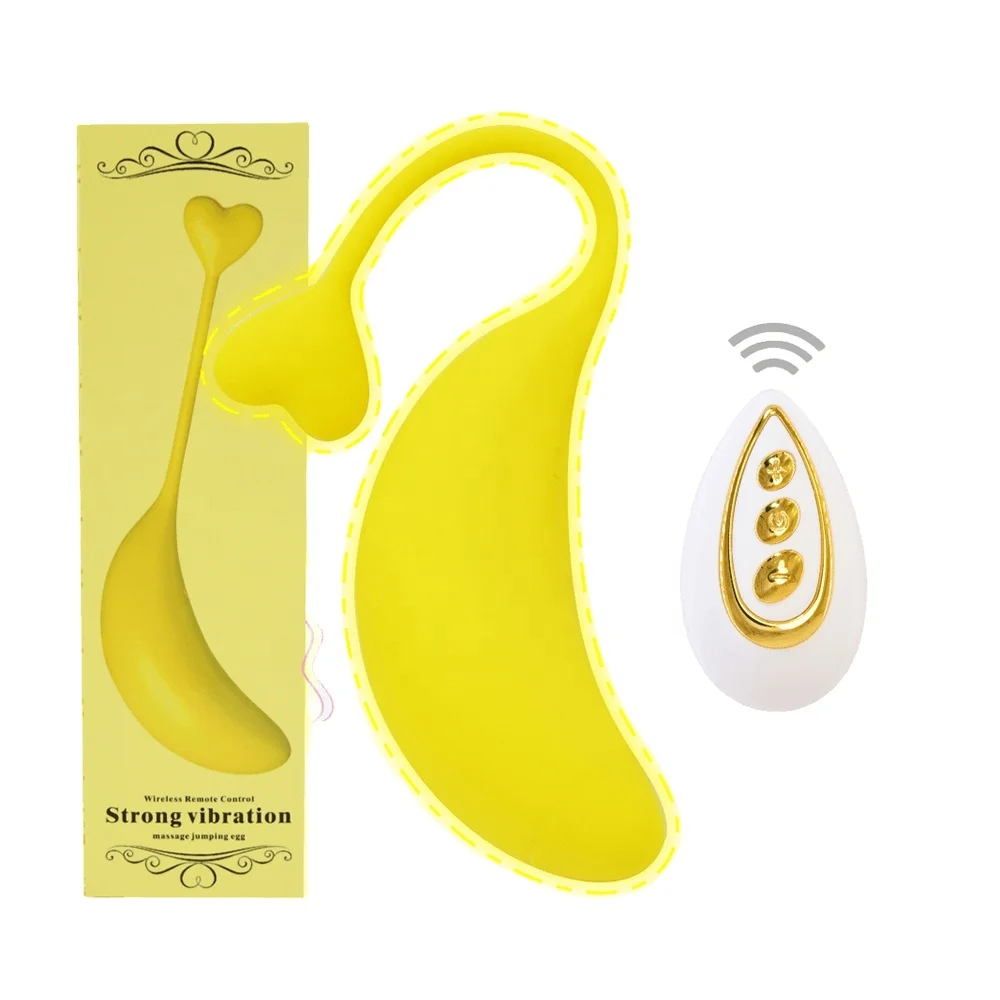 Female products vibrating jump egg Banana shape egg vibrator wireless vibrating eggs