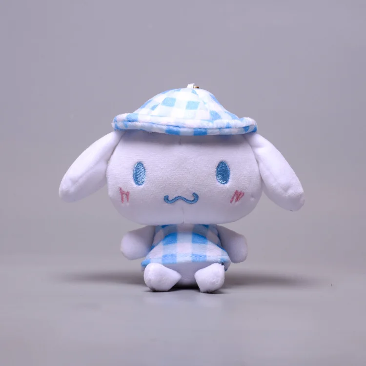 K1347 Pudding Dog WhiteLong Ear Dog Pink Cat Rabbit Plaid Cute Plush Stuffed Toy Doll Kawaii Fluffy Sofa Pillow