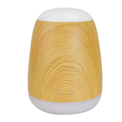Room Colorful LED Mini Water Mist Essential Oil Diffuser Air Humidifier Aromatherapy Wood Grain Humidifier