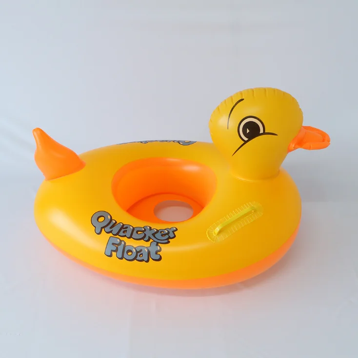 Toddler Pool Floats Inflatable Kids Water Float Ring with Handle Safe Material and Soft Seat Duck Swimming Ring