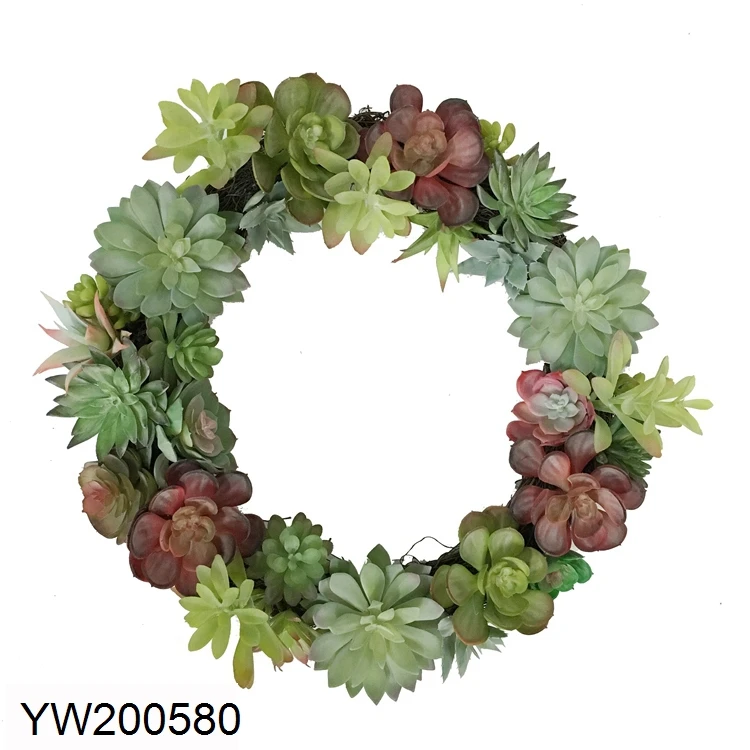 
Wall mounted Artificial Succulent Greenery Wreath for Home Furnishing Wall Window Party decor 