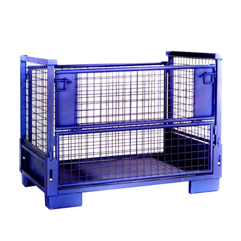 metal Wire mesh box auto parts warehouse storage collapsible stillage cage