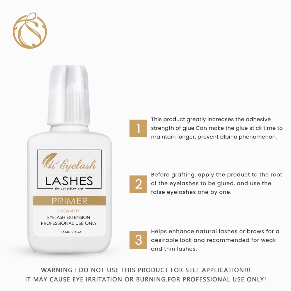 Wholesale Lash Tool Cleaner Eyelash Extension Primer Private Label Removing Protein 15ml Eyelash Glue Primer