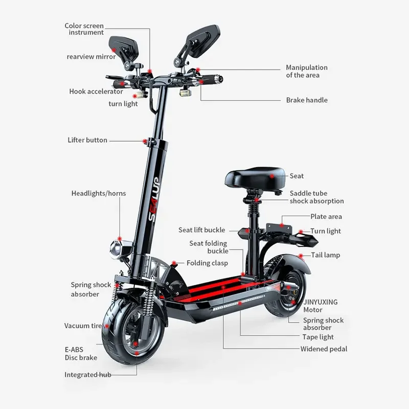 Электрические скутеры Q8S 10 дюймов 48 В 500