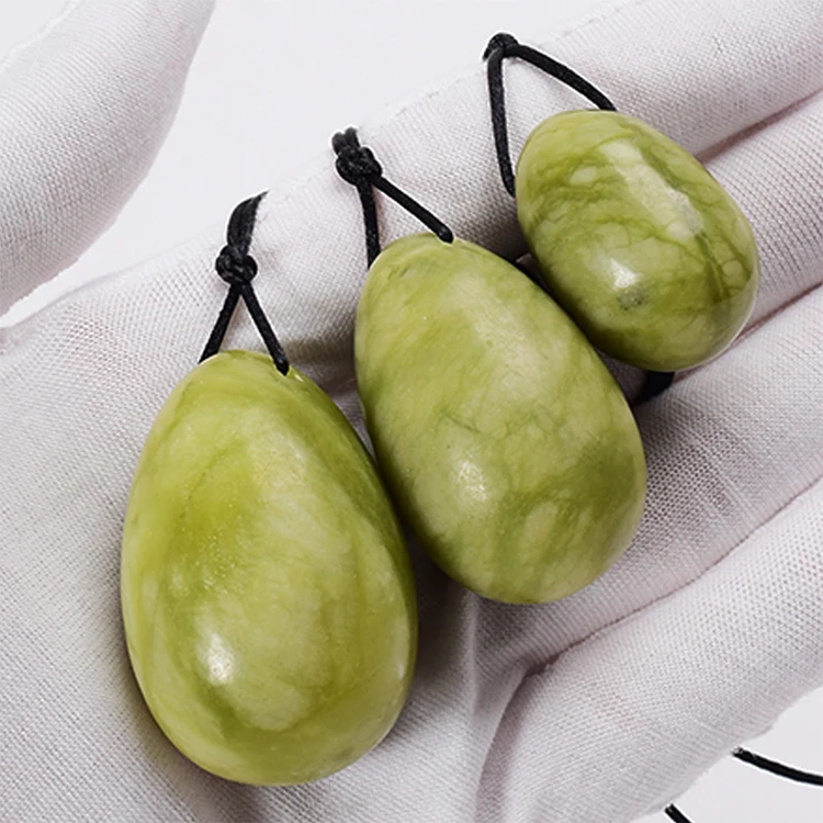 3 size one set Wholesale jade eggs Rose Quartz green purple white nephrite xiuyan jade yoni eggs for women sexy yoni eggs