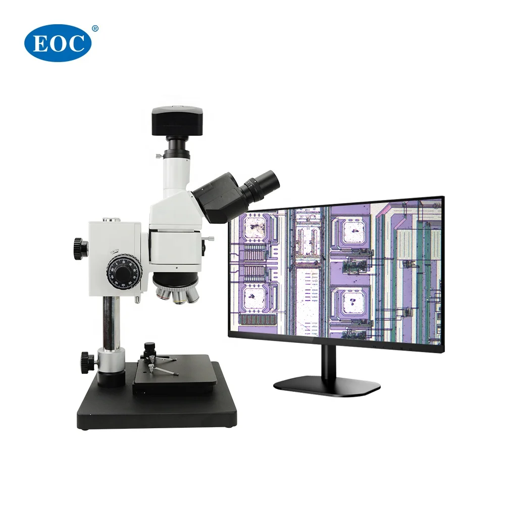 EOC High Quality Metallographic Microscope Binoculars with Trinocular Drawtube Optical Lenses for Laboratory Use Metallurgical