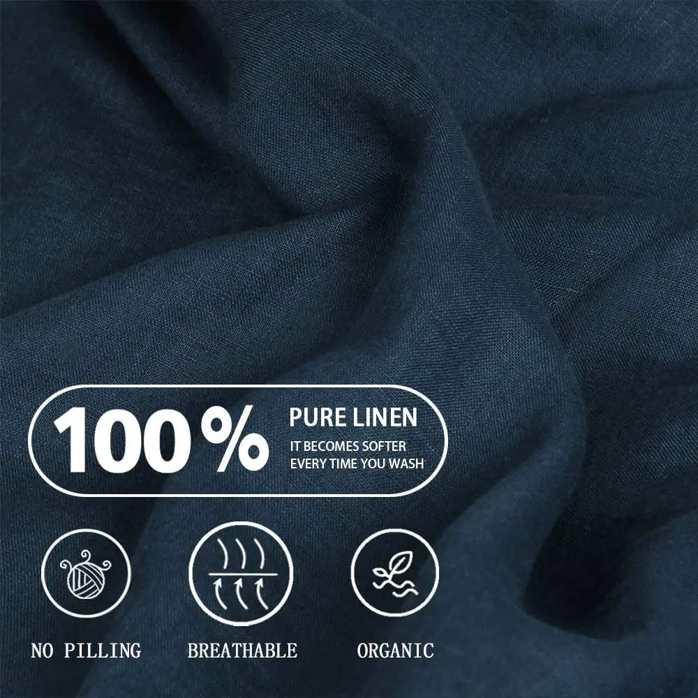 High grade 100% Flax linen fabric stone washed 280cm width for bedding usage sofa and cushion home textile pure linen fabric