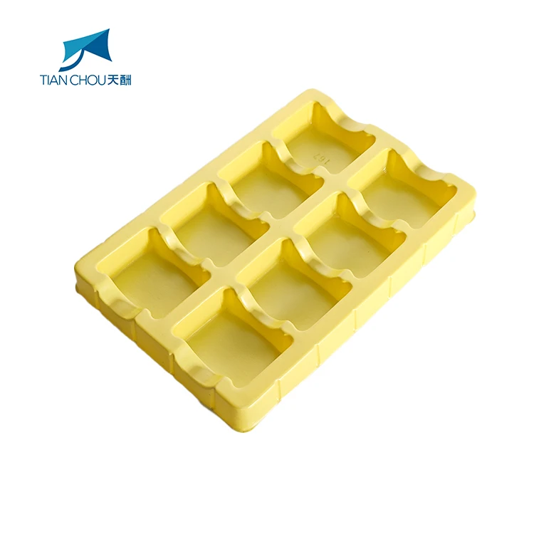 Factory customized chocolate tray, gold PP PET plastic vacuum formed packaging, biscuit chocolate tray