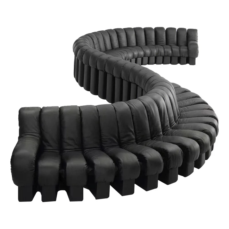 Italian Style Sofa Set Furniture Fabric leather Free Combination Modular Sectional Sofa