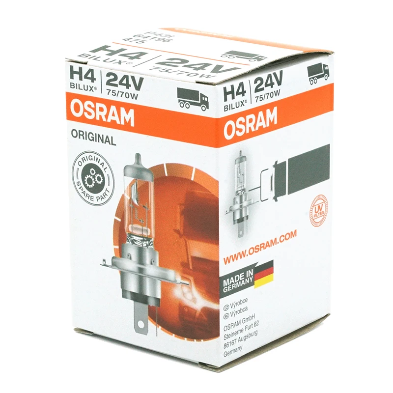 
OSRAM ORIGINAL LINE H4 24V 75/70W 64196 P43t Truck light OEM quality Halogen headlight lamp made in Germany 