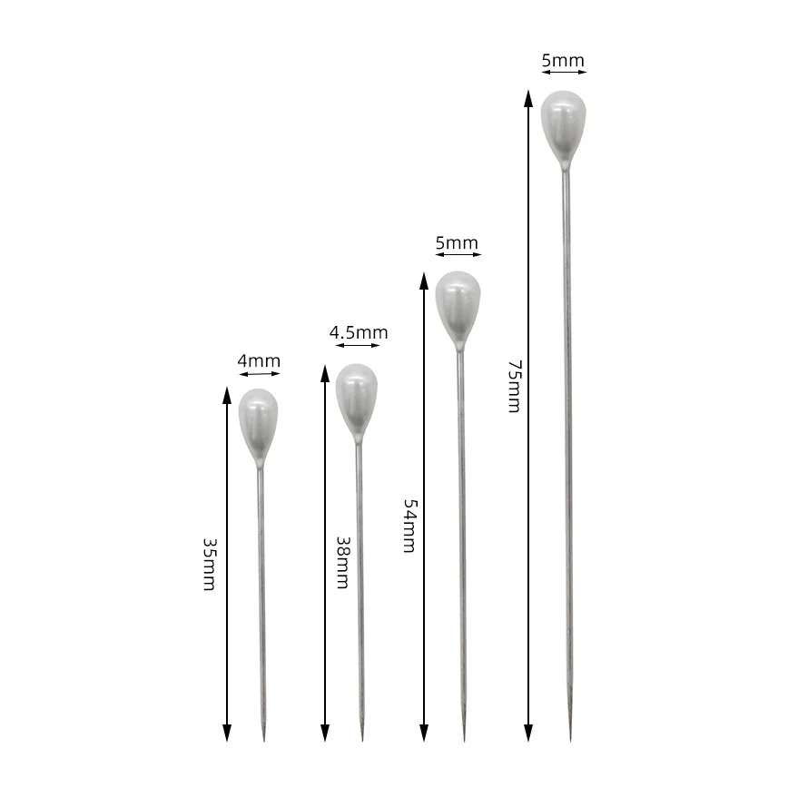 Quality white Standard Round Head Straight Thumbtack Tack Push Ball Pearl Pin for position decoration