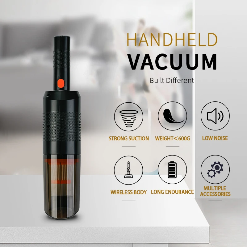 Household Vacuum Cleaner Small Car Wireless Charging Fully Automatic High Power Car Vacuum Cleaner Desktop Computer