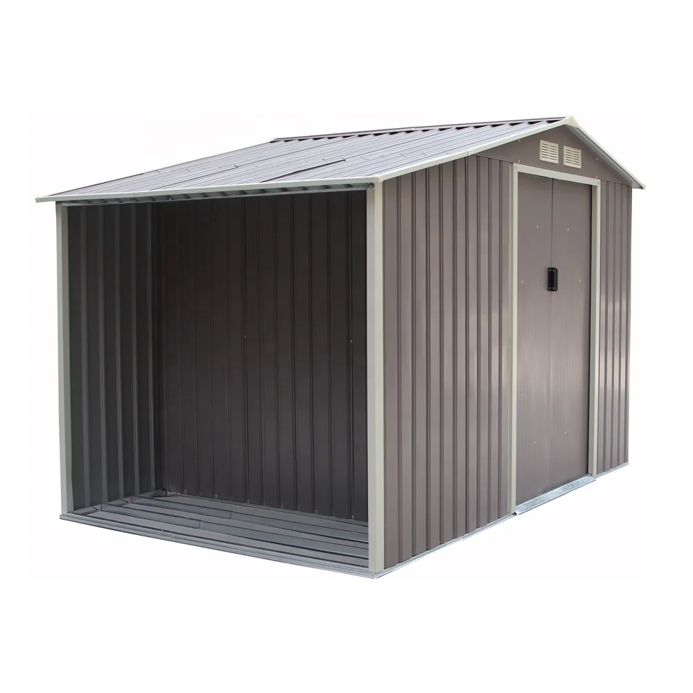 2 in 1 Easily Assembled Outdoor Storage Shed and Shelter for Garden Tools
