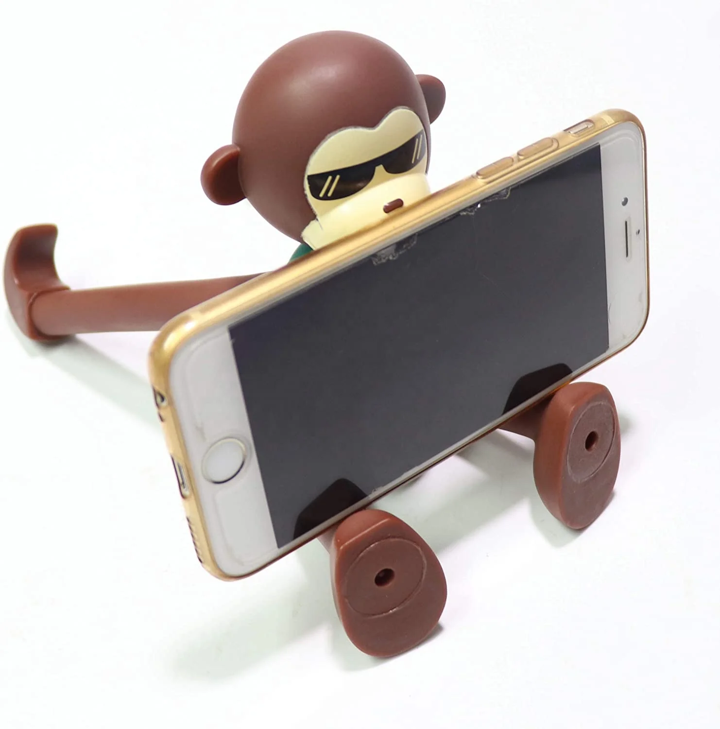 Custom soft pvc Animal Cell Phone Stand Monkey Shape Cell Phone Holder