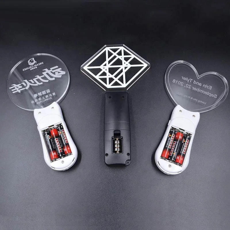 Hot Selling High Quality Custom Acrylic Design LED Glow Stick Super Star Anime Flashing Sticks Wand For Party Concert Show Clubs