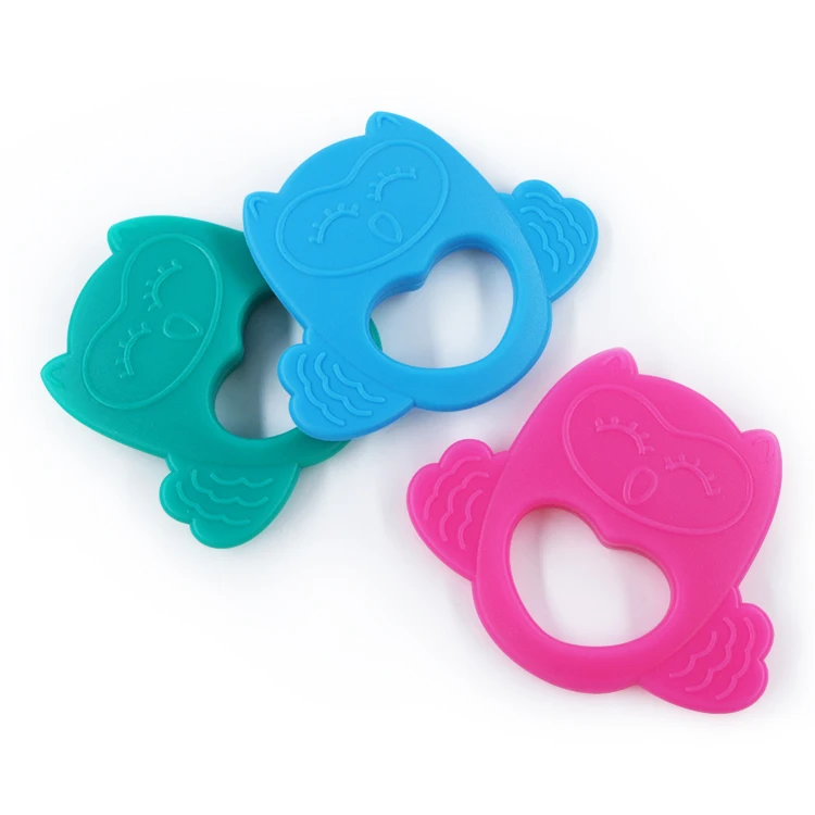 
Newest Owl Shaped Silicone Chewable Beads BPA Free Nursing Jewelry Baby Teether toys 
