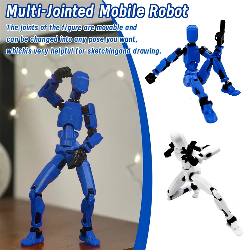 4 Types Weapons Titan 13 Multi-Jointed Robot Movable Action Figure Printed Titan 13 Action Figure