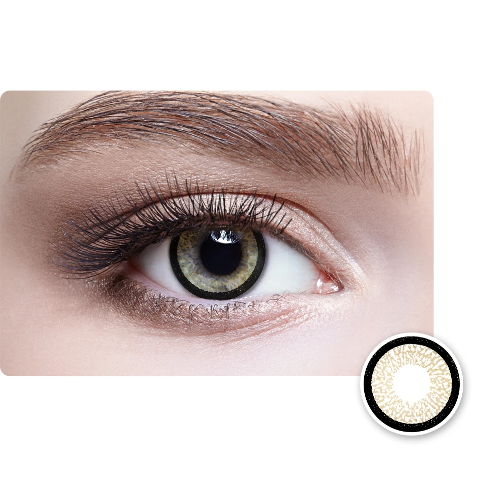 Beauty soft ring color contact lens cosmetics wholesale 1 year soft sweet eye contact lens