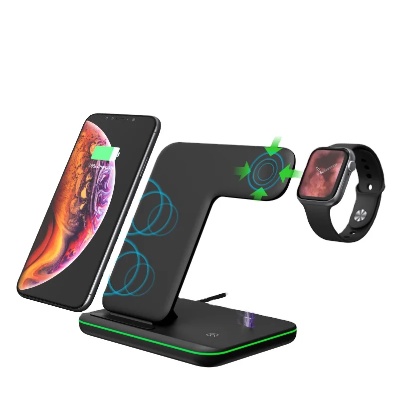 
Wireless Charger Desktop 15W Fast Wireless Charging for iPhone/ iwatch / AirPods 