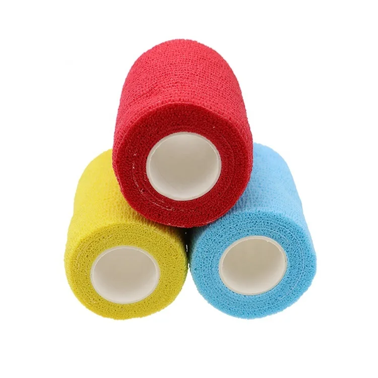 Gauze Rolls First Aid Vet Wrap Adherent Bandages Self Adhesive Bandage Wrap for Sports Dogs Pet