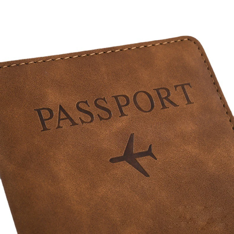 Minimalist Passport Travel with Strap Men and Women Passport Protective Cover Document ID Card Business Passport Holder