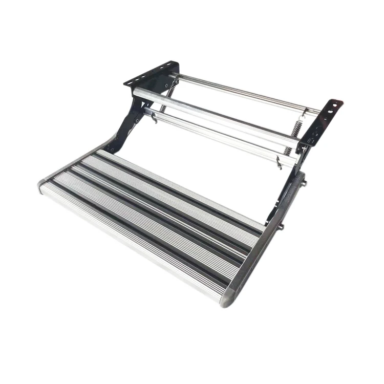 RV welcoming steps, retractable steps, manual and electric steps for van